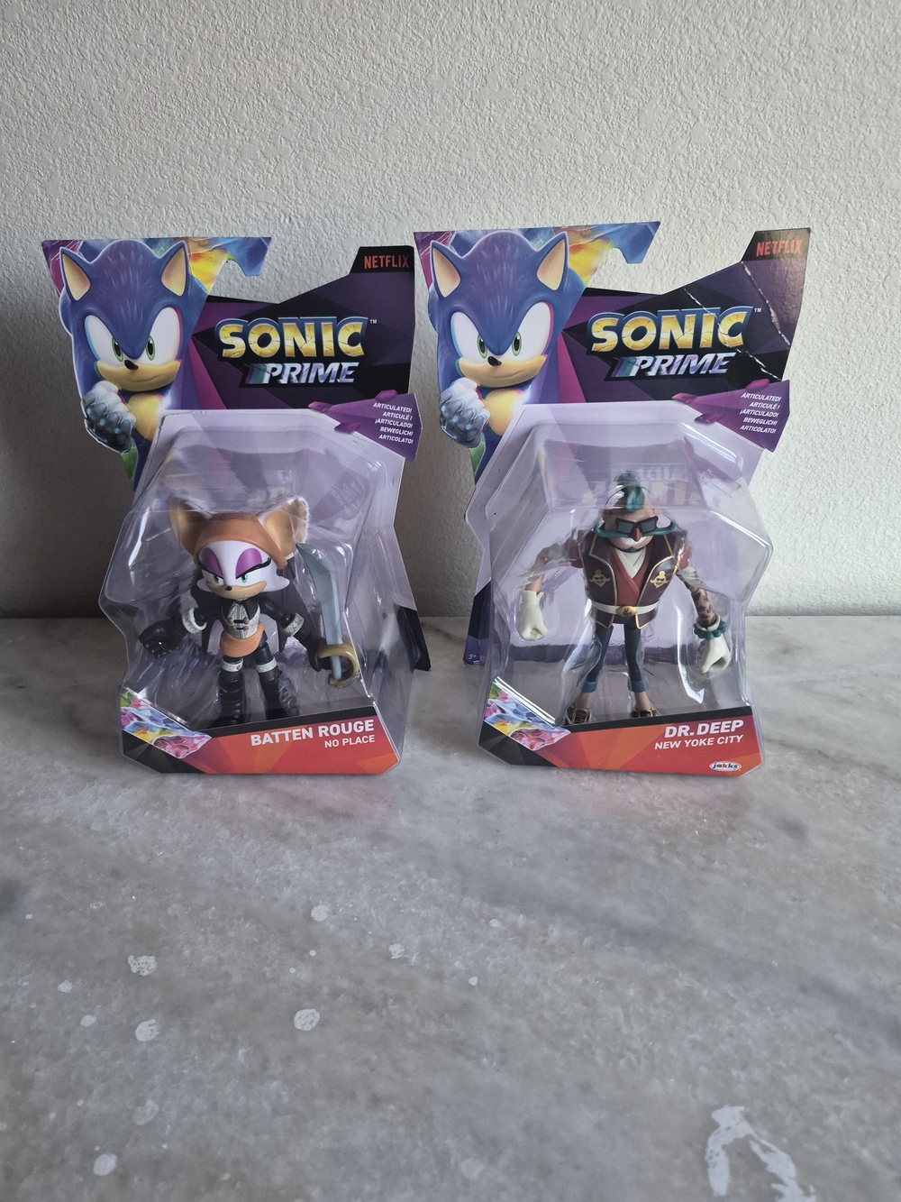 Sonic Prime Baiten Rouge & Dr. Deep Action Figure 2-Pack - Purple, Tan & Green